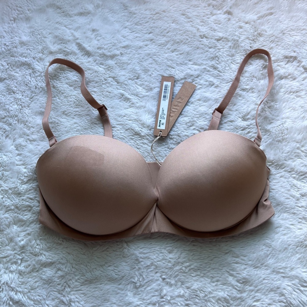 Skims Women's Ultimate Push-Up Strapless Bra Clay BA-BAN-9056 Size 34C NWT